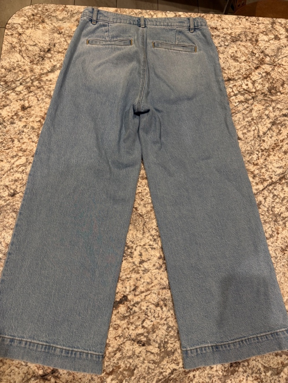 Loft The Palmer Wide Leg Crop Denim Size 6 Blue Jeans Light Wash Women’s - Picture 10 of 11